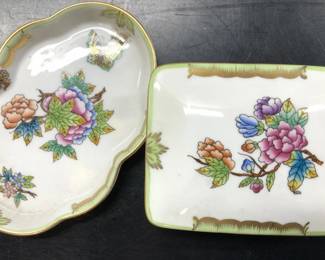 Herend Hungary Porcelain Trinket Box and Dish, 2
