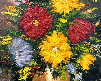 ATTR Vlaminck Sgd Flowers Oil Painting
