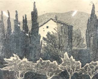 H.Jeuben Signed Forest Home Plate Etching, 66
