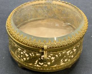 Vintage Gilt Ormolu Jewelry Casket
