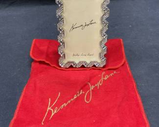 KENNETH JAY LANE Chrome & Enam Pic Frame W Dustbag
