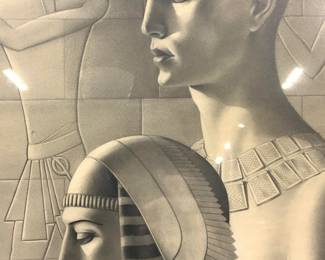 Alexander De Canedo SGND Egyptian Graphite Drawing
