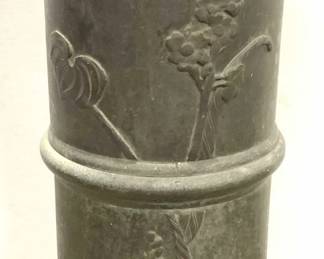 Antique Bronze Floral Motif Umbrella Stand Holder
