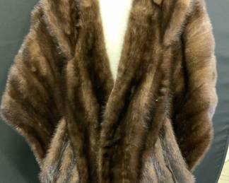John H Wilhelm Furrier Dark Brown Mink Stole, NY
