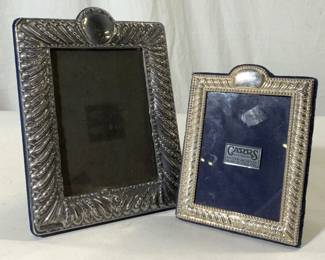 CARRS Sterling Silver Lot 2 Picture Frames
