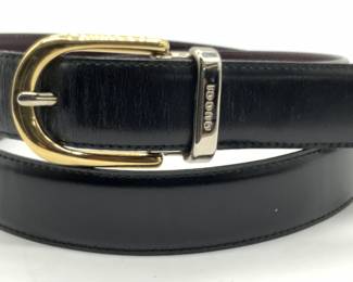 GUCCI Black Leather Designer Belt, Italy
