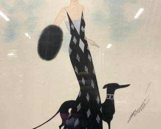 ERTE SIGNED Sgd & Stamped Fashion Illustration
