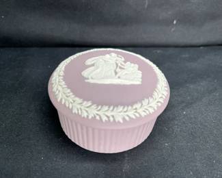 Wedgwood Jasperware Lilac Round Trinket Box