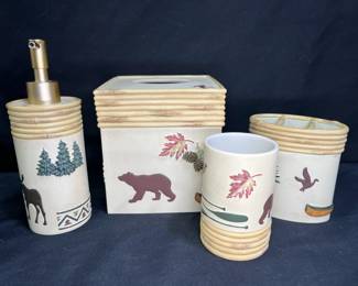 4-Piece Outdoorsmen Theme Bathroom Set