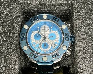 Invicta Excursion Watch Silver & Blue Model 29228
