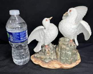 Andrea by Sadek Porcelain Double White Doves