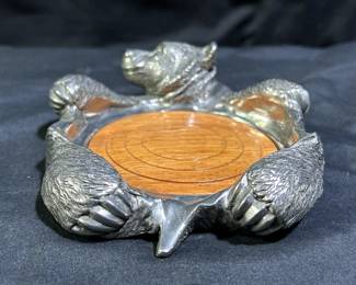 Vagabond House Bear Wine Coaster Holder