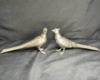 Silver tone Pheasant Salt & Pepper Shakers
