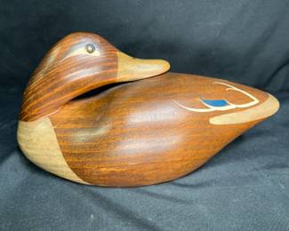 Creations by Cranford Painted Duck Sculpture