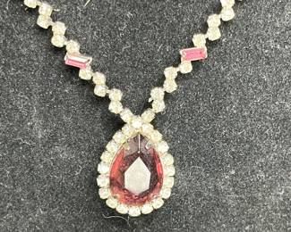 Vintage Amethyst Necklace & Tennis Bracelet Set
