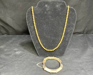VTG Napier GoldTone Necklace and Cuff Bracelet