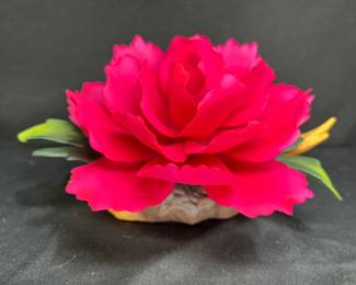 Handpainted Andrea by Sadek Porcelain Fushia Peony