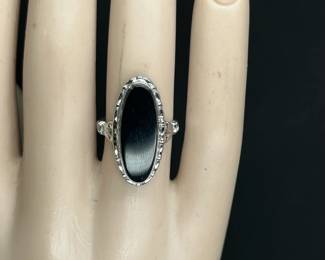 Onyx & Sterling Ring