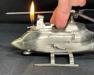 Vintage Huey Cobra Helicopter Butane Lighter