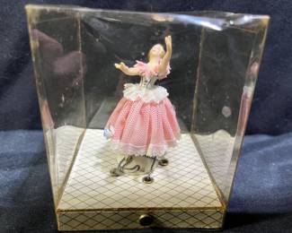 VTG Dresden Porcelain Lace Dancing Ballerina