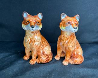 Vintage Fox Salt & Pepper Shakers