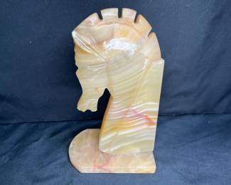 Single Vintage Large Knight Chesspiece Bookend