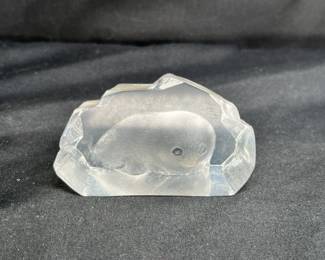Mats Jonasson Crystal Baby Harp Seal Paperweight