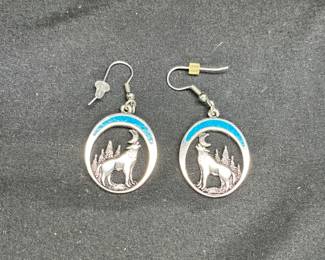 VTG Skull Pendant & 3 Pairs of Earrings