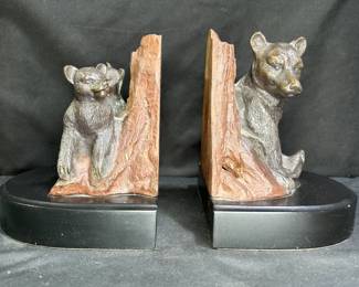 Pair of SPI Bronze Bear Bookends
