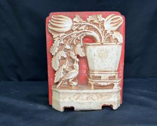 Single VTG Chalkware Borghese Book End Art Deco
