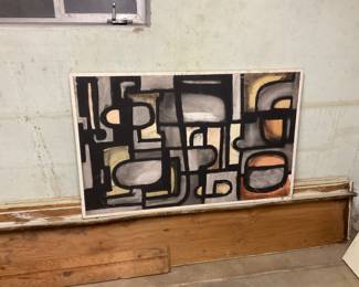 THIS PAINTING WAS PAINTED BY THE HOME OWNER IN 1968 =AS A SCHOOL PROJECT 