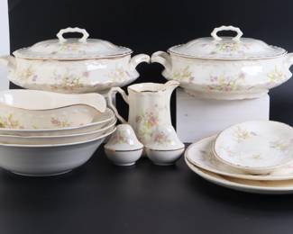 Lot 7634 Vintage Crooksville Thematic China Dishware  Serving Pieces