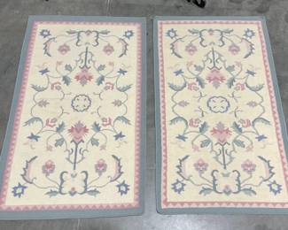 Lot 9828 Pair of Woven Rugs  Wool