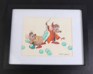 Lot 9122 Marc Davis Cinderella Production Sketch  Lithograph Print