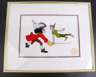 Lot 9136 Disney Framed Peter Pan Limited Edition Serigraph Cel