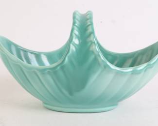 Lot 7618 Stangl  USA Pottery Green Basket Planter