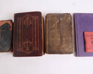 Lot 7612 Lot of 5 Small Vintage Religious Prayer Books Hymnals
