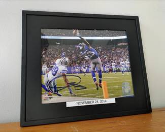 Lot 9153 Odell Beckham Jr Signed One Handed Touchdown Catch NFL NY Giants Football Steiner Certified