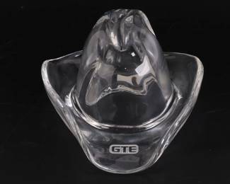 Lot 8134 Ralph Lauren Full Lead Crystal Glass Cowboy Hat