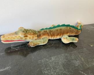 Lot 4021 Vintage Steiff Alligator Crocodile  Stuffed Animal