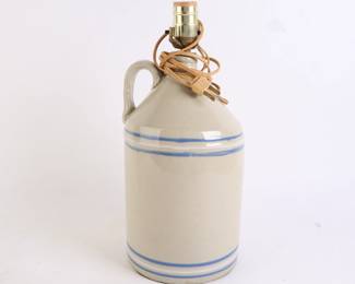 Lot 9821 Vintage Stoneware Jug Lamp