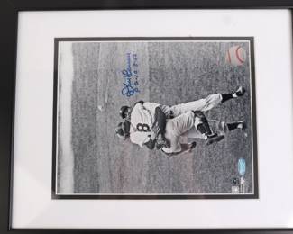 Lot 9154 Don Larsen Signed Perfect Game Hug  NY Yankees Baseball  Steiner Certified