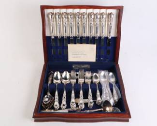 Lot 9148 Wm Rogers 1847 Silverplate Flatware Heritage Pattern