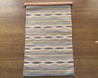 Lot 9612 Native Navajo Artist Bessie George  Wide Ruins  Handwoven Wall Hanging Art Rug