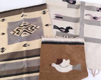 Lot 6316 Lot of 3 Southwestern Rug Tapestry