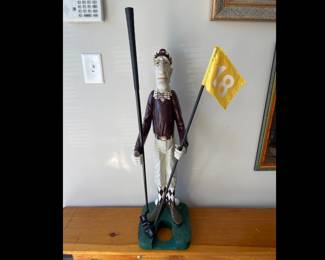 Lot 8146 Bombay Co Golfer Man Putting Stand