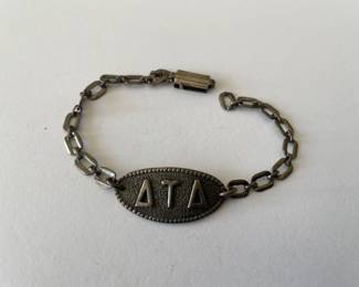 Lot 7430 Vtg Delta Tau Delta Fraternity Sterling Bracelet