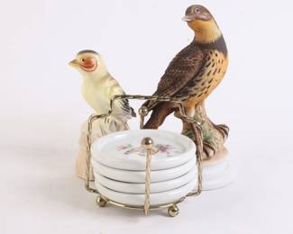 Lot 7608 Vintage Bird Lot  Figuines  Coasters