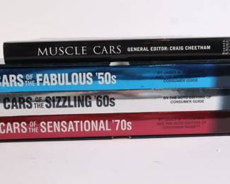 Lot 9118 Car Books  Muscle Cars by Cheetham and Boxed Set of 3  Cars of the 50s 60s 70s
