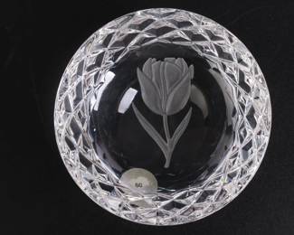 Lot 8137 Waterford Crystal Glass Floral Paperweight